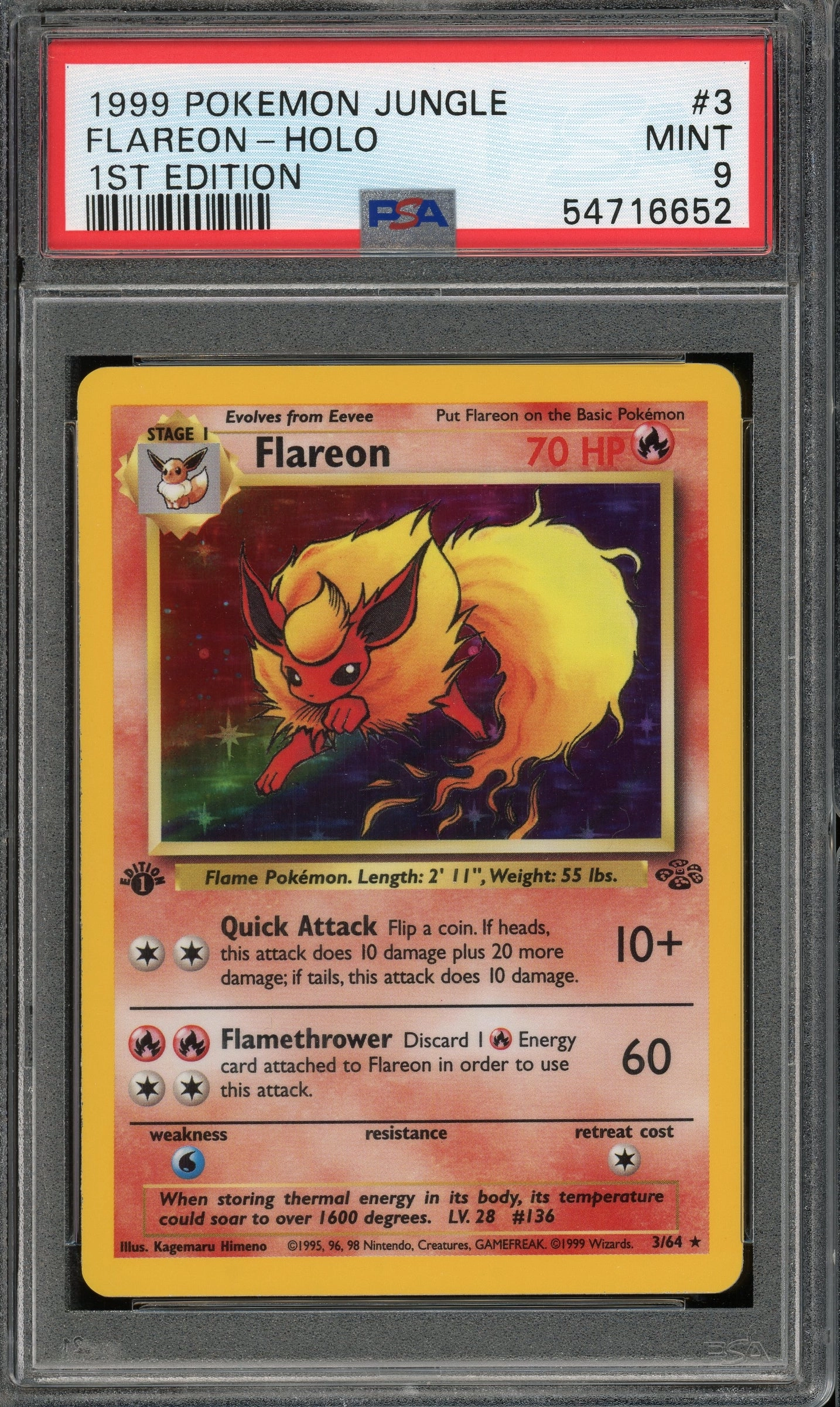 Flareon 1st Edition PSA 9